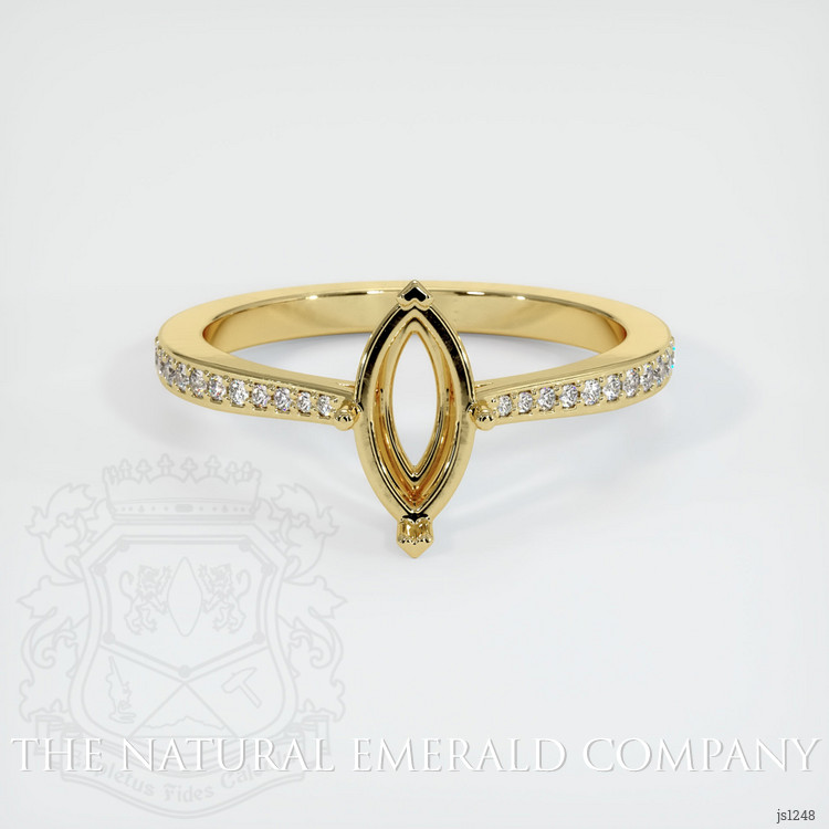 18K Yellow Gold Pave Ring Setting