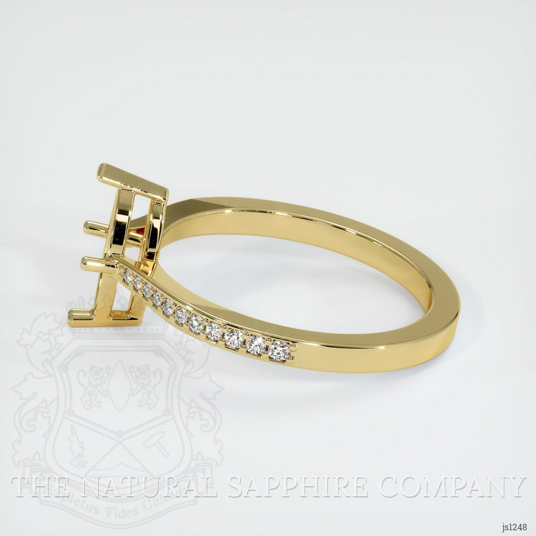 18K Yellow Gold Pave Ring Setting