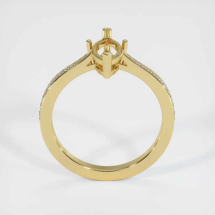 18K Yellow Gold Pave Ring Setting