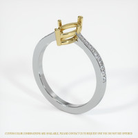 14K Yellow & White Pave Ring Setting Image