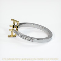 14K Yellow & White Pave Ring Setting Image