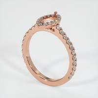 14K Rose Gold Pave Ring Setting Video