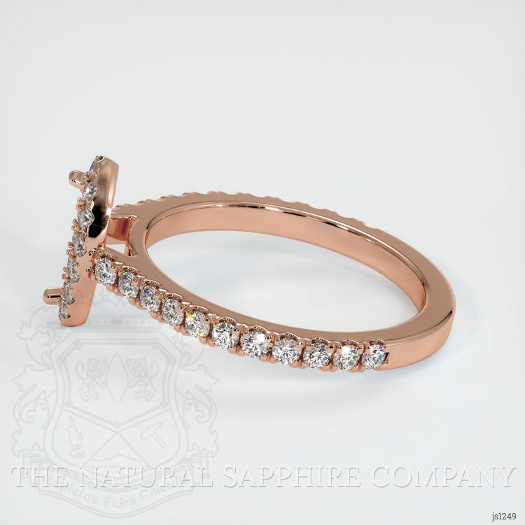 14K Rose Gold Pave Ring Setting
