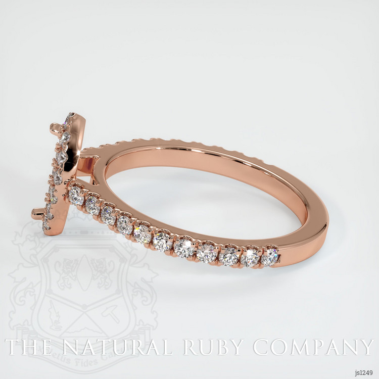 14K Rose Gold Pave Ring Setting
