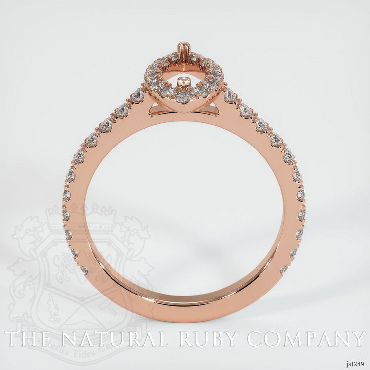 14K Rose Gold Pave Ring Setting