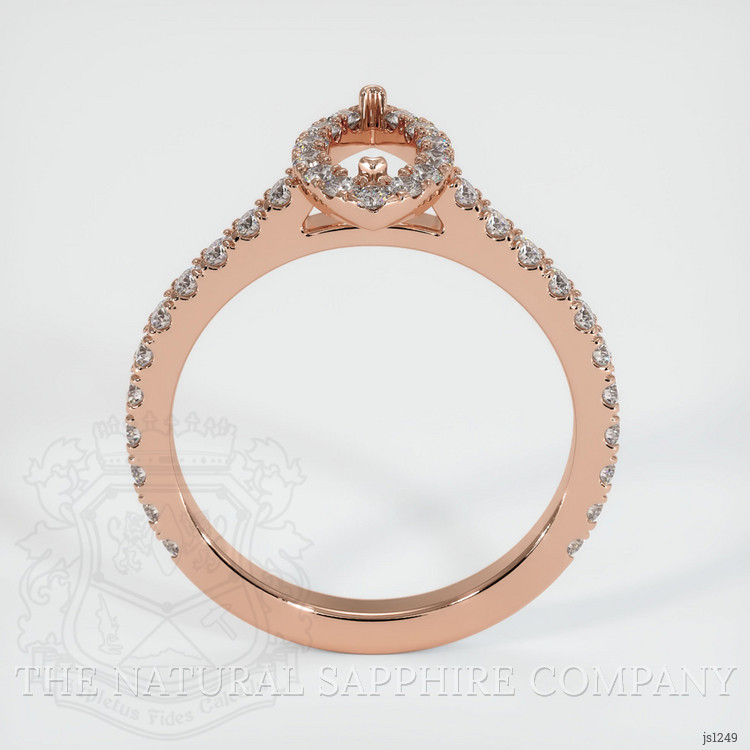 14K Rose Gold Pave Ring Setting