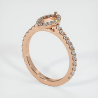 18K Rose Gold Pave Ring Setting Video