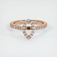18K Rose Gold Pave Ring Setting Image
