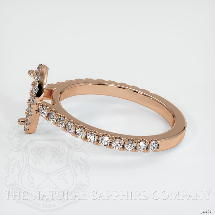 18K Rose Gold Pave Ring Setting