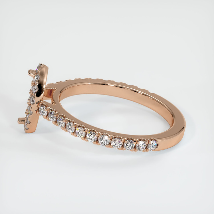 18K Rose Gold Pave Ring Setting