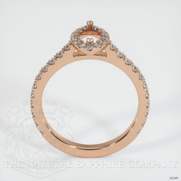 18K Rose Gold Pave Ring Setting