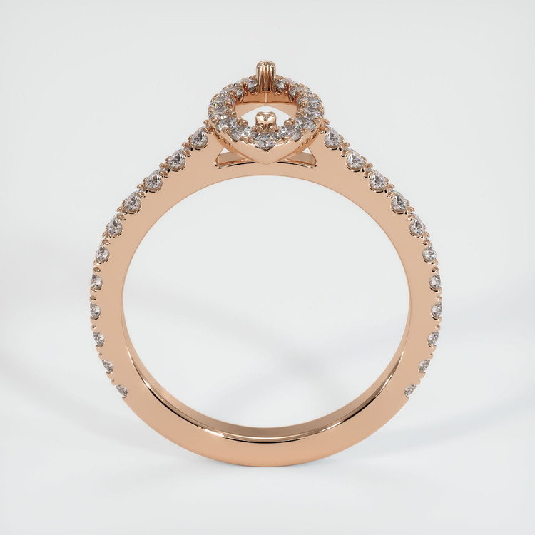 18K Rose Gold Pave Ring Setting