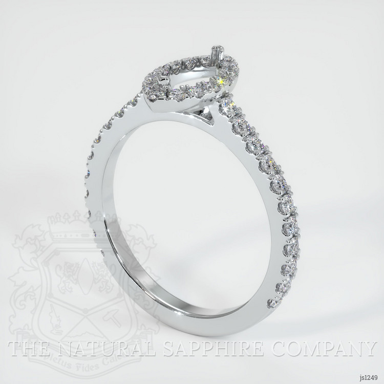 10K White Gold Pave Ring Setting