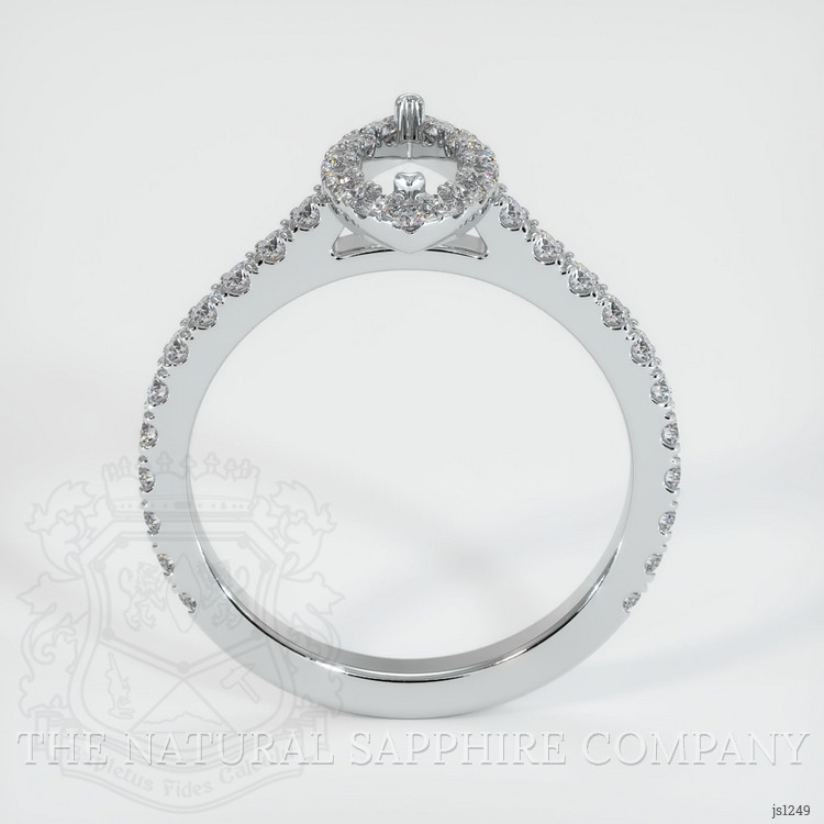 10K White Gold Pave Ring Setting