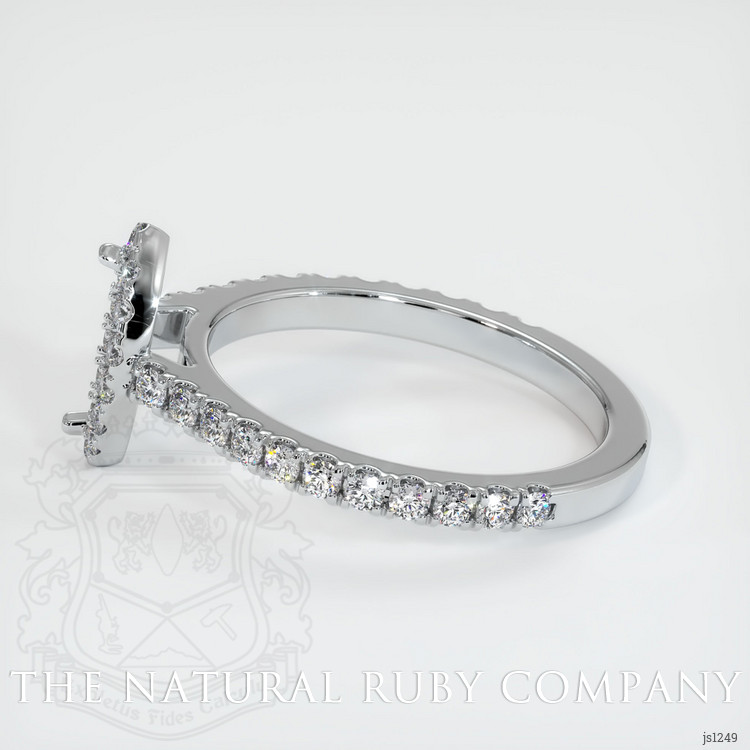 14K White Gold Pave Ring Setting