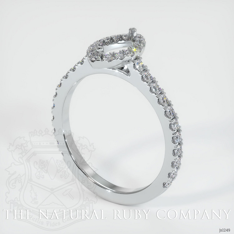 18K White Gold Pave Ring Setting