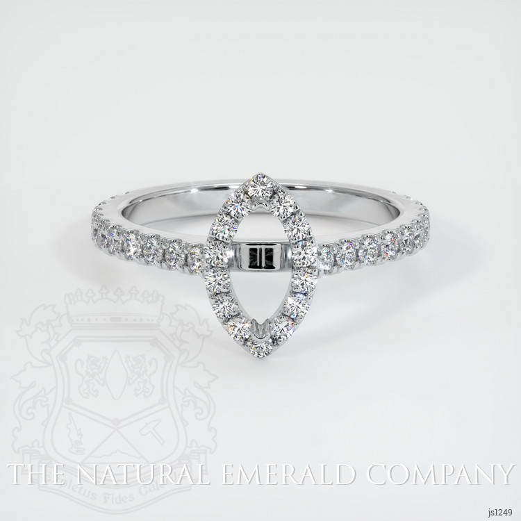 18K White Gold Pave Ring Setting
