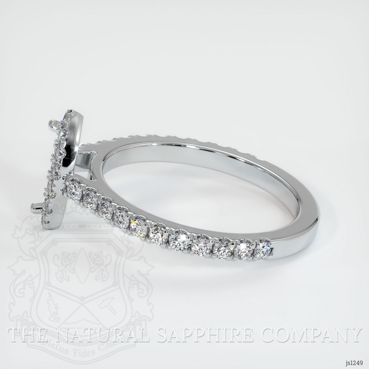 18K White Gold Pave Ring Setting