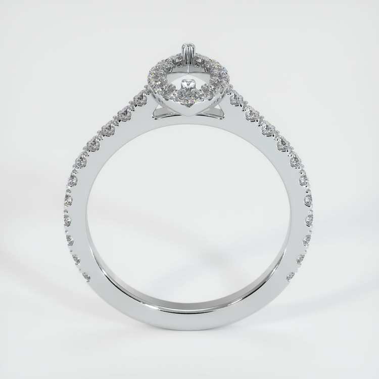 18K White Gold Pave Ring Setting