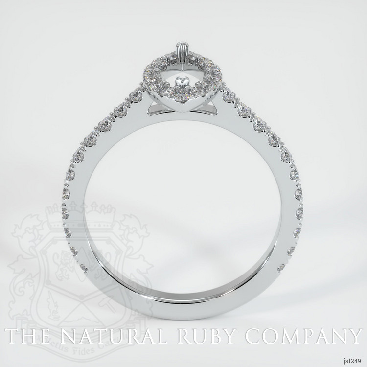 18K White Gold Pave Ring Setting