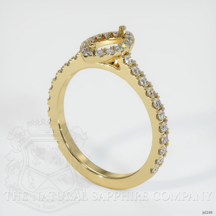 14K Yellow Gold Pave Ring Setting