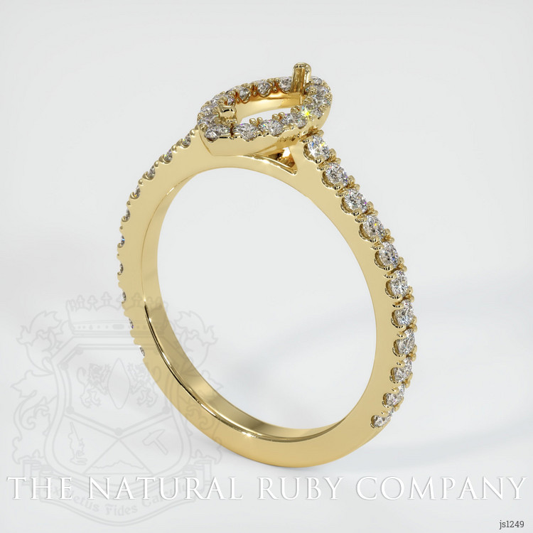 14K Yellow Gold Pave Ring Setting
