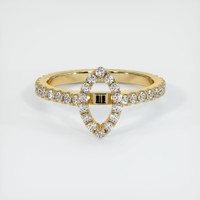 14K Yellow Gold Pave Ring Setting Image