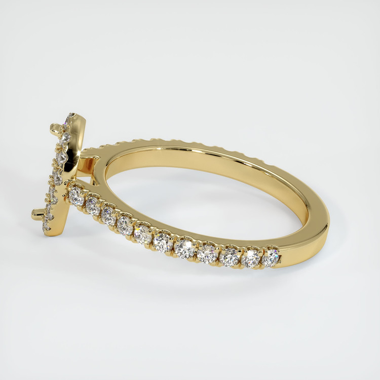 14K Yellow Gold Pave Ring Setting