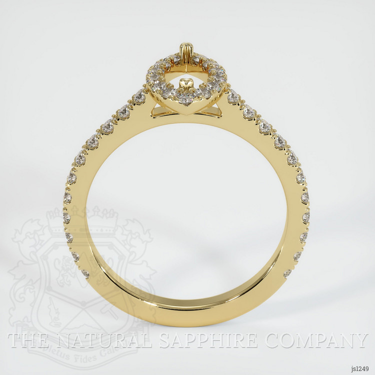 14K Yellow Gold Pave Ring Setting