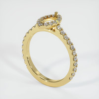18K Yellow Gold Pave Ring Setting Video