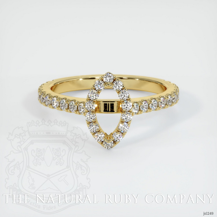18K Yellow Gold Pave Ring Setting