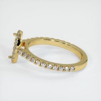 18K Yellow Gold Pave Ring Setting Image