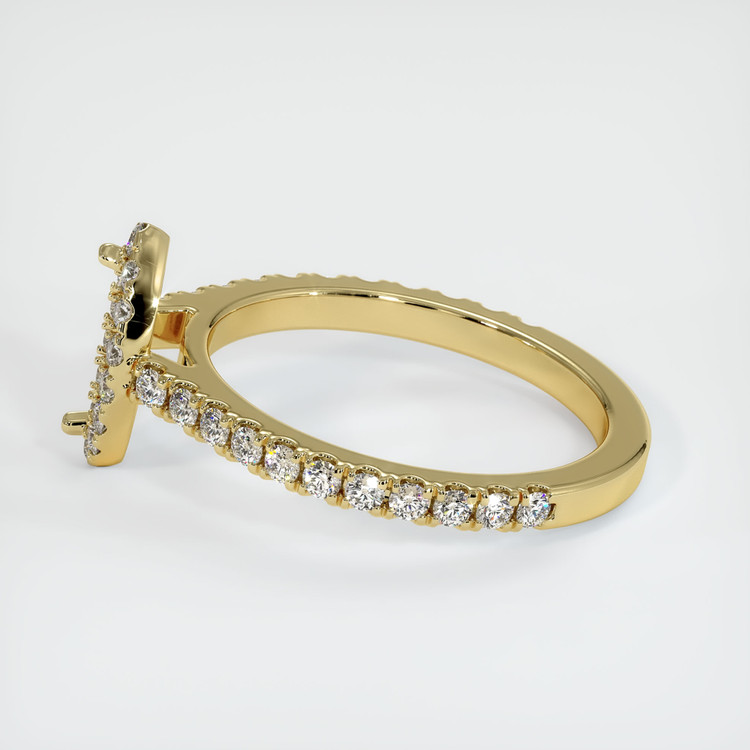 18K Yellow Gold Pave Ring Setting