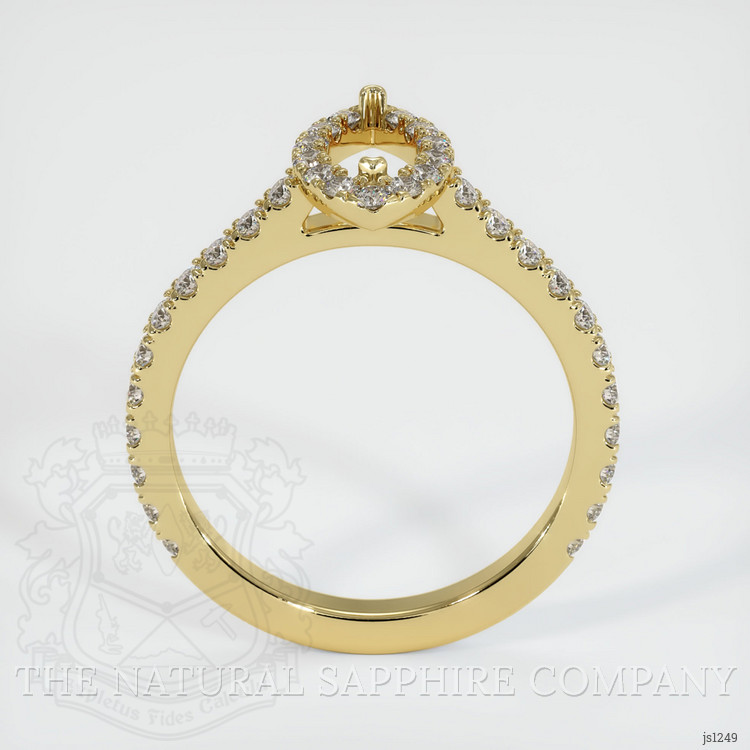 18K Yellow Gold Pave Ring Setting