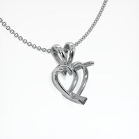Platinum 950 Solitaire Pendant Setting Image