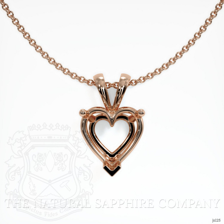 14K Rose Gold Solitaire Pendant Setting