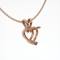 14K Rose Gold Solitaire Pendant Setting Image