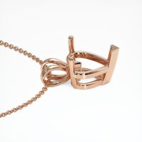 14K Rose Gold Solitaire Pendant Setting Image