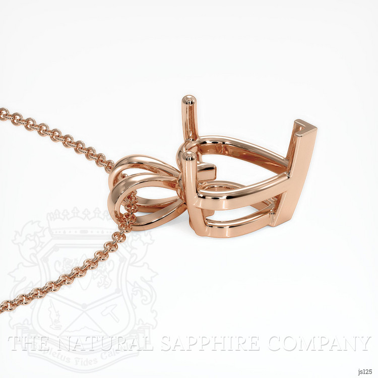 14K Rose Gold Solitaire Pendant Setting