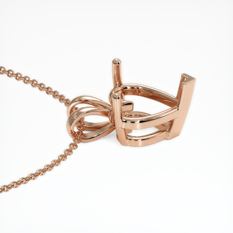 14K Rose Gold Solitaire Pendant Setting