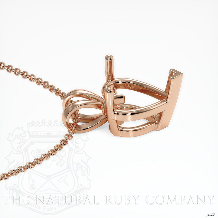 14K Rose Gold Solitaire Pendant Setting