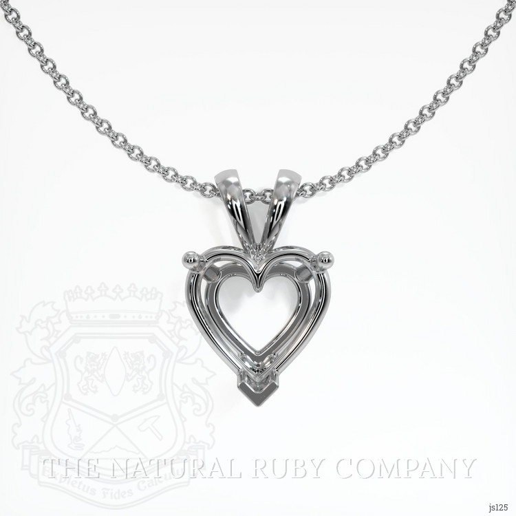 10K White Gold Solitaire Pendant Setting