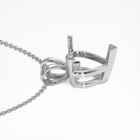 10K White Gold Solitaire Pendant Setting Image