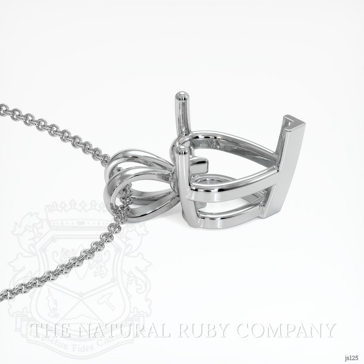 10K White Gold Solitaire Pendant Setting