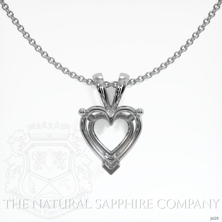 14K White Gold Solitaire Pendant Setting