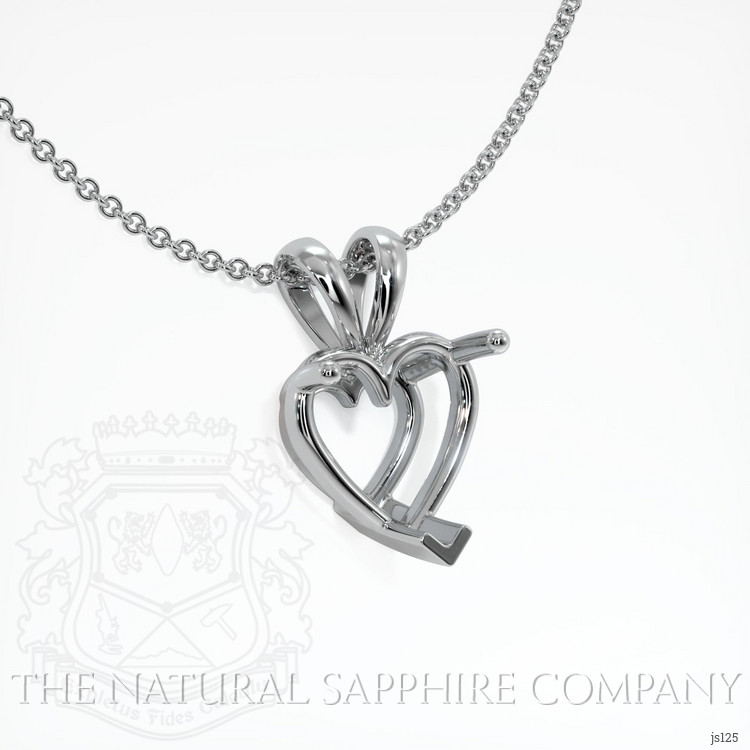 14K White Gold Solitaire Pendant Setting