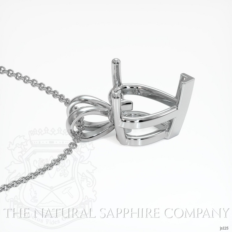 14K White Gold Solitaire Pendant Setting