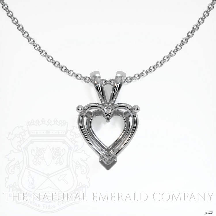 18K White Gold Solitaire Pendant Setting