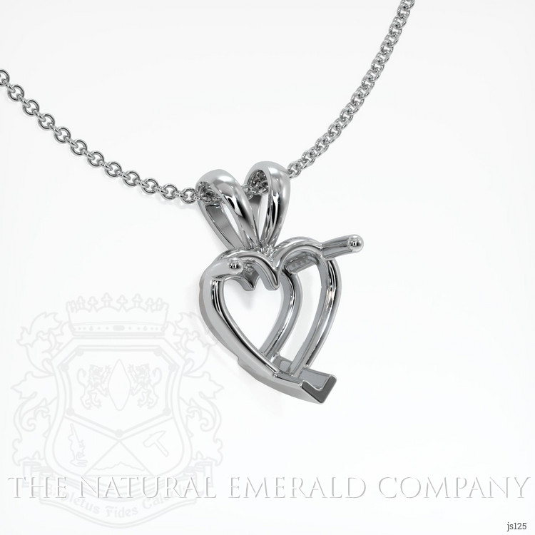18K White Gold Solitaire Pendant Setting