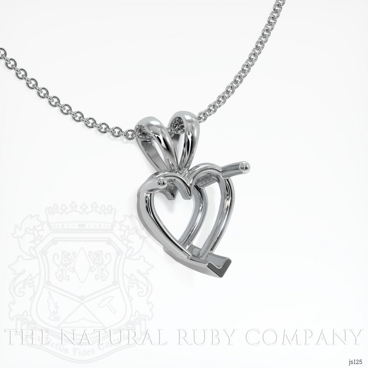 18K White Gold Solitaire Pendant Setting